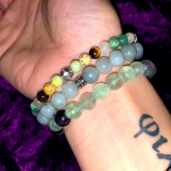 New Handmade Capricorn Zodiac Healing Stack Natural Stone Bracelet Set(Set of 3) - Picture 8 of 16